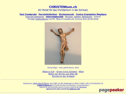 CHRISTentum.ch - CH - Christentum - Portal 