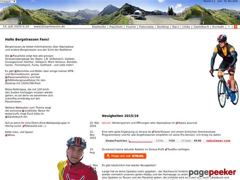 bergstrassen.de - Berichte von Touren & Alpentouren, Passliste