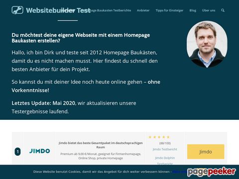 websitebuilder-test.com - Homepage Baukästen im Test / Eigene Homepage erstellen