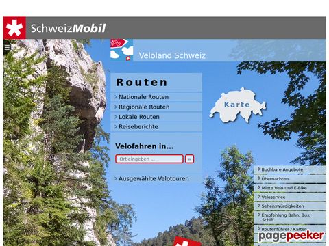 veloland.ch - die schönsten offiziell signalisierten Routen zum Velofahren in der Schweiz