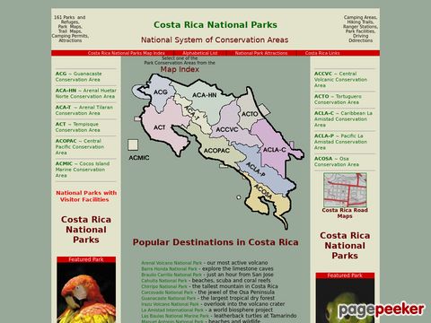 Costa Rica National Parks - National System of Conservation Areas
