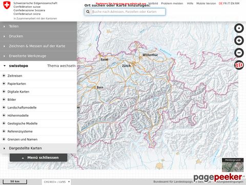 swisstopo geodataviewer - Karten vom Bundesamt für Landestopografie swisstopo (Schweiz)