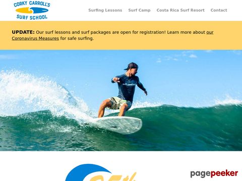 Corky Carrolls Surf School - Lessons - Lodging (Costa Rica)