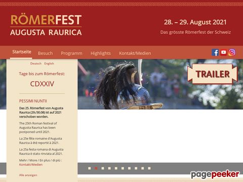 Römerfest - jedes Jahr Ende August in Augusta Raurica (Augst, Schweiz)