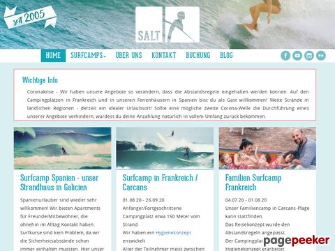 SALT Surfcamps - Surfcamps, Familiencamps und Surfkurse in Frankreich und Spanien