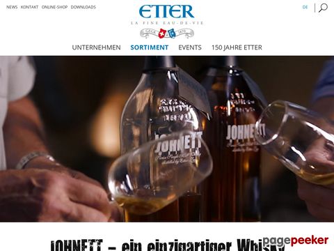 Johnett Whisky - Swiss Single Mals Whisky - distilled by Etter Zug