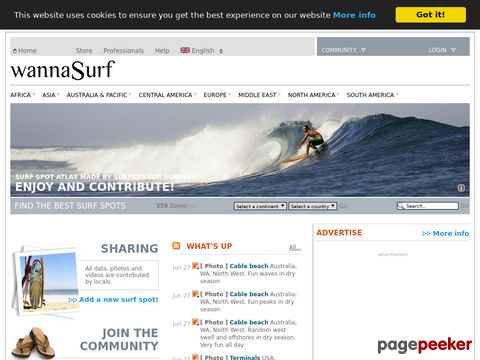 WannaSurf, surf spots atlas, surfing photos, map (weltweit)