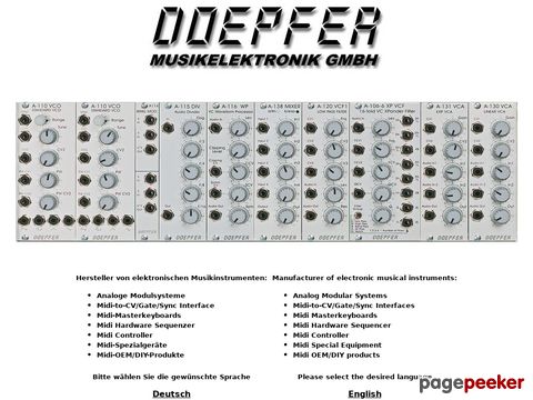 DOEPFER MUSIKELEKTRONIK GMBH - Hersteller von elektronischen Musikinstrumenten