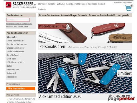sackmesser.ch - Schweizer Sackmesser - Online-Shop