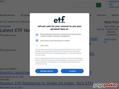 ETF.com - information about ETFs, exchange-traded funds