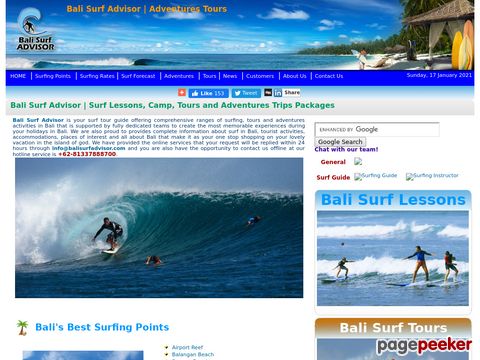 Bali Surf Advisor | Adventures, Tours, Hotels - Packages