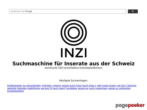 inzi.ch - Gratis Inserate-Suchmaschine für Schweizer Inserate