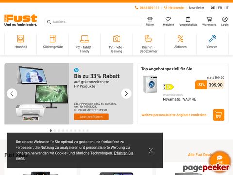 fust.ch - Der Fachmarkt mit Online Shop für Elektro - Haushaltgeräte