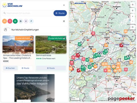 via Michelin - Ihr Europäischer Auto-Reiseplaner