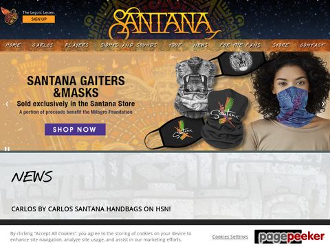 Carlos Santana - Offizielle Homepage (englisch)