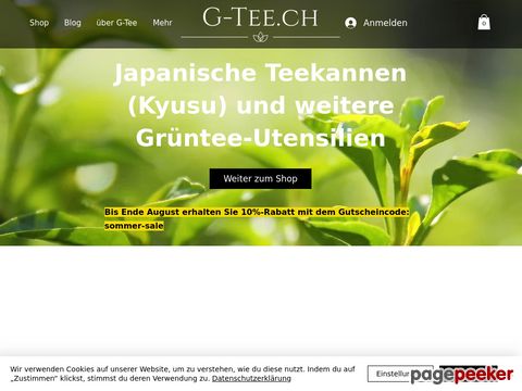 G-Tee.ch - Import & Verkauf von japanischen Teekannen (Kyusu) und weiteren Grüntee-Utensilien