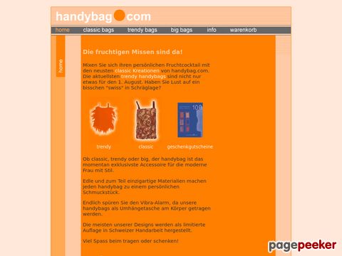 handybag.com - hanybag aus der Schweiz