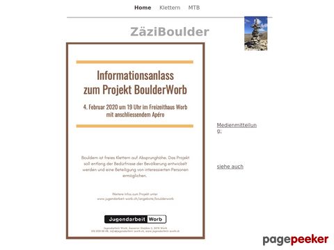 Infos - ZäziBoulder (Zäziwil / BE)