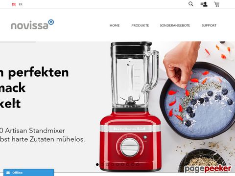 novissa.ch - Kitchenaid Haushaltsgeräte und Küchenmaschinen