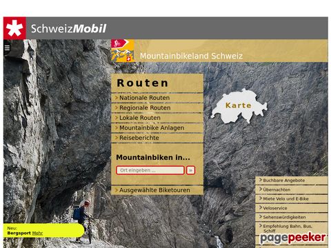 mountainbikeland.ch - die schösten offiziell signalisierten Routen zum Mountainbiken in der Schweiz