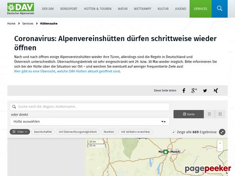 dav-huettensuche.de - Hüttensuche in Deutschland und Österreich
