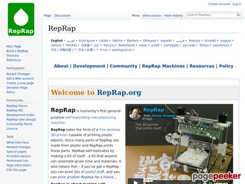 reprap.org - RepRap - Replicating Rapid-prototyper - 3D-Drucker!