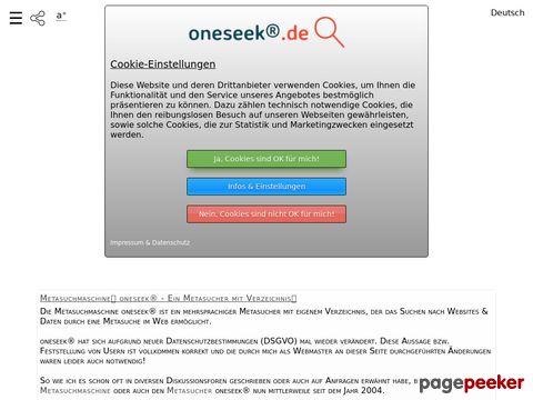 OneSeek.de - Metasuchmaschine