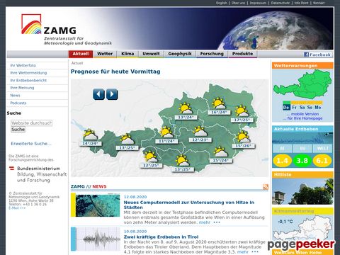 zamg.ac.at - ZentralAnstalt für Meteorologie und Geodynamik