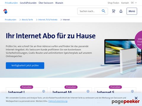 Swisscom Internet-Zugang - ADSL