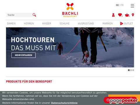 Bächli Bergsport AG - Onlineshop / Produktekatalog