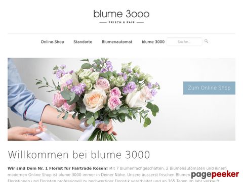 blume3000.ch - Lieferung von Blumenstäussen und Rosen (Schweiz & Liechtenstein)