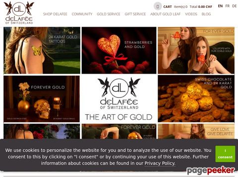 Gold Gifts, Gold Home Accessories, Gold Leaf Supplies - Delafee