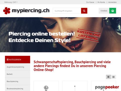 Piercing Online-Shop myPiercing.ch Schweizer Anbieter von Piercingschmuck