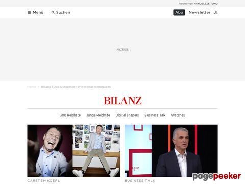BILANZ - Das Wirtschaftsmagazin der Schweiz