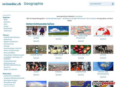 SwissEduc - Geografie - Unterrichtsmaterialien