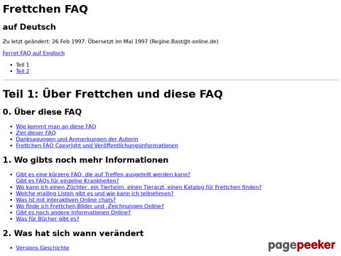 Frettchen FAQ