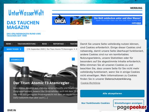 unterwasserwelt.de - UnterWasserWelt - das Tauchsportmagazin exklusiv im Internet
