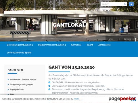 Stadtammannamt und Betreibungsamt Zürich 5 - Gantlokal Hardau