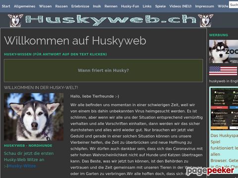 Willkommenhuskyweb.ch - für Huskyfreunde