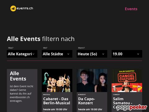 events.ch - Schweizer Veranstaltungskalender 