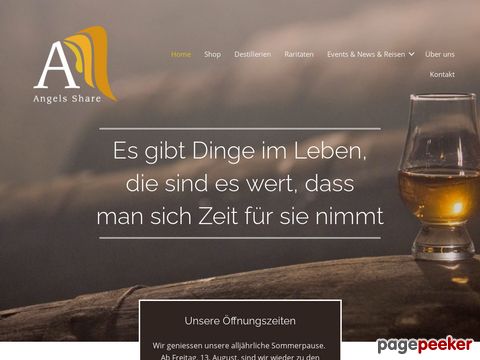 angelsshare.ch - Der Whiskyshop mit der grössten Auswahl an Whiskys und Raritäten in der Region
