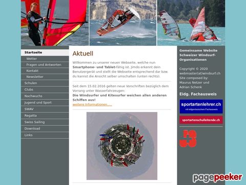 windsurf.ch - Webauftritt der Schweizer Windsurfverbände