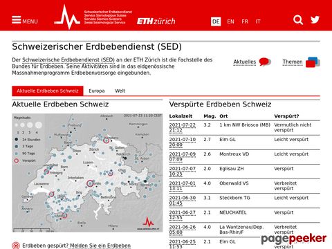 Schweizerischer Erdbebendienst (SED) (by ETH Zürich)