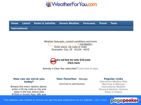 weatherforyou.com - Local weather forecast for over 65,000 cities
