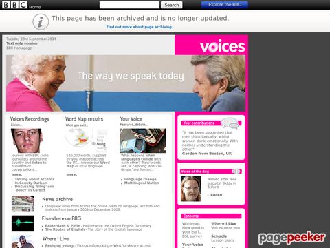 BBC - Voices - The way we speak in the UK today