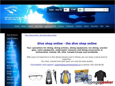 Tauchshoponline.ch - Der Tauchshop online