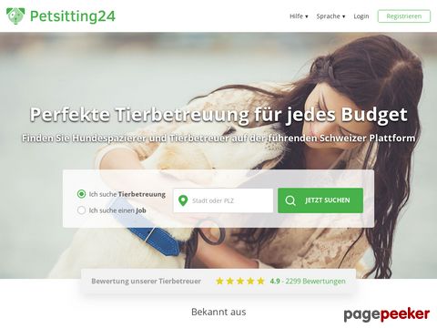 Petsitting24.ch - Tierbetreuung, Tiersitter für die Schweiz