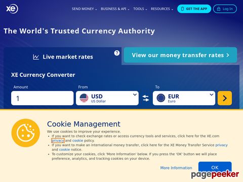 XE - The Worlds Favorite Currency and Foreign Exchange Site