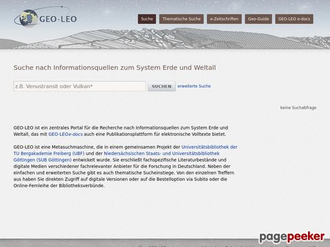 GEO-LEO - Die kostenfreie virtuelle Fachbibliothek für Montan- und Geowissenschaften