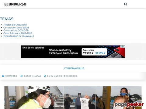 eluniverso.com - auflagenstärkste Zeitung Ecuadors (Spanisch)